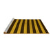 Sideview of Machine Washable Abstract Yellow Modern Rug, wshabs5283yw