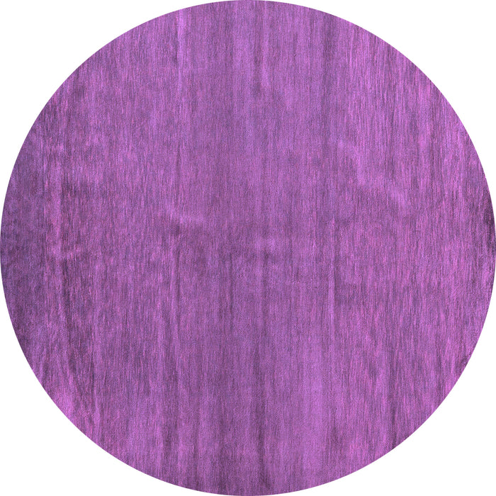 Round Machine Washable Oriental Purple Modern Area Rugs, wshabs5284pur
