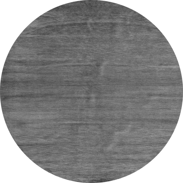 Round Machine Washable Oriental Gray Modern Rug, wshabs5284gry
