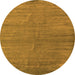 Round Oriental Orange Modern Rug, abs5284org