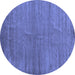 Round Oriental Blue Modern Rug, abs5284blu