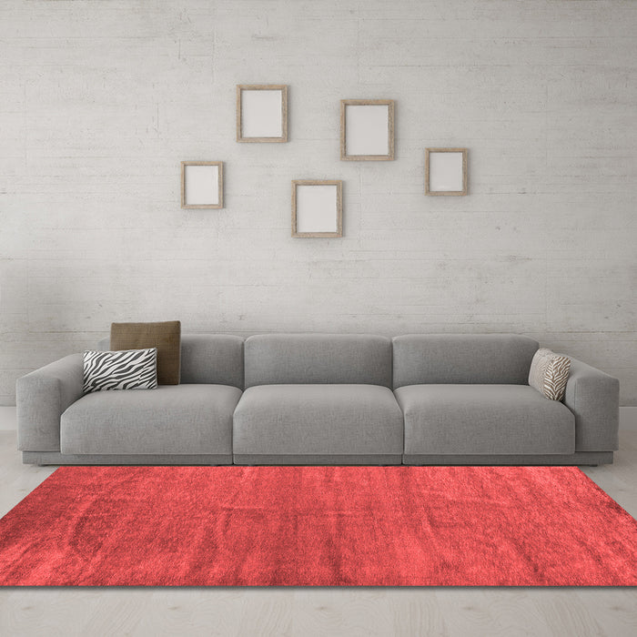 Modern Red Washable Rugs