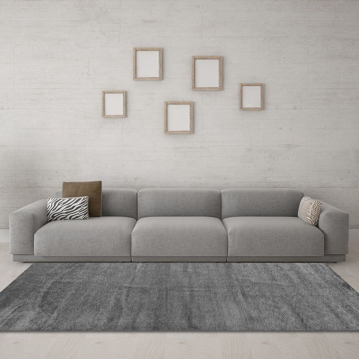 Machine Washable Oriental Gray Modern Rug in a Living Room,, wshabs5284gry