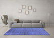 Machine Washable Oriental Blue Modern Rug in a Living Room, wshabs5284blu