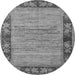 Round Oriental Gray Modern Rug, abs5285gry