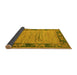 Sideview of Oriental Yellow Modern Rug, abs5285yw