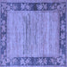 Square Oriental Blue Modern Rug, abs5285blu