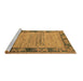 Sideview of Machine Washable Oriental Brown Modern Rug, wshabs5285brn