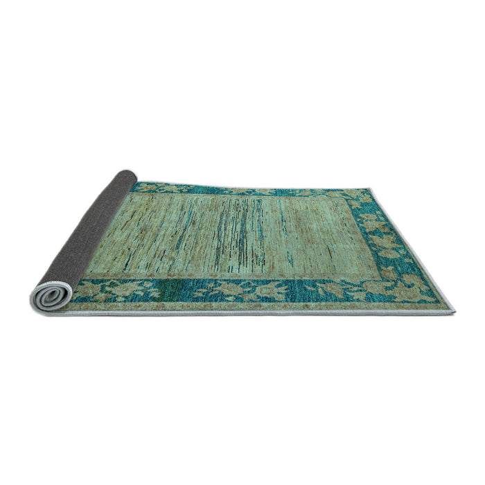 Sideview of Oriental Light Blue Modern Rug, abs5285lblu