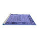 Sideview of Machine Washable Oriental Blue Modern Rug, wshabs5285blu