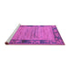 Sideview of Machine Washable Oriental Purple Modern Area Rugs, wshabs5285pur