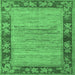 Square Oriental Emerald Green Modern Rug, abs5285emgrn