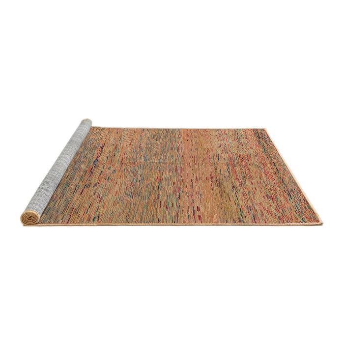 Sideview of Machine Washable Abstract Red Rug, wshabs5286
