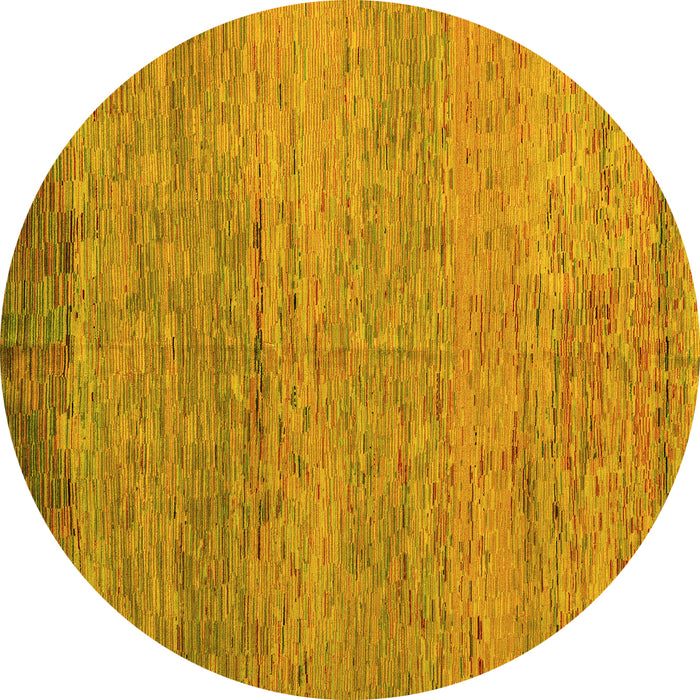 Round Oriental Yellow Modern Rug, abs5286yw