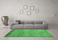 Machine Washable Oriental Emerald Green Modern Rug, wshabs5286emgrn