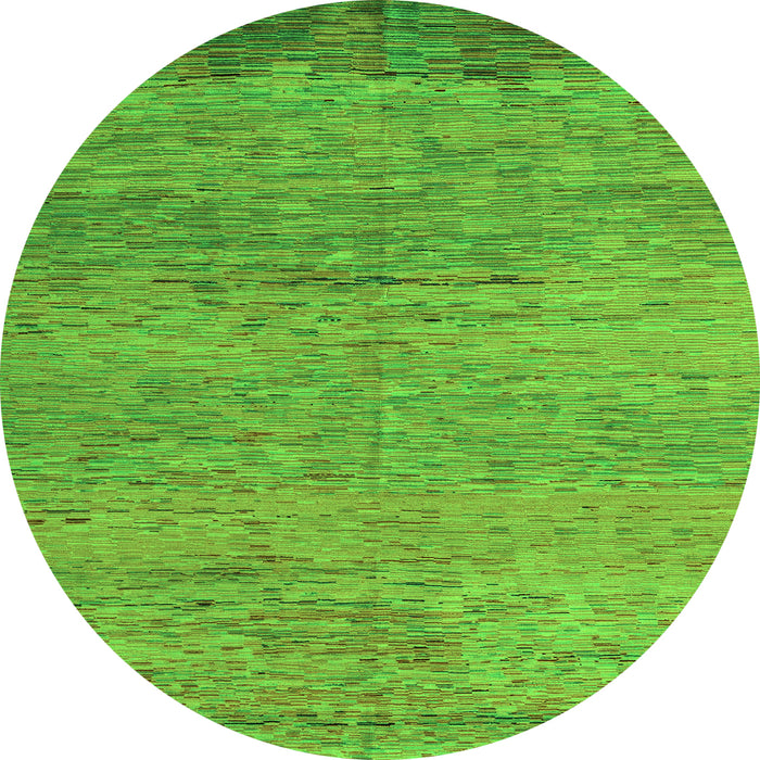 Round Oriental Green Modern Rug, abs5286grn