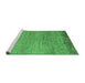 Sideview of Machine Washable Oriental Emerald Green Modern Area Rugs, wshabs5286emgrn