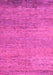 Machine Washable Oriental Pink Modern Rug, wshabs5286pnk