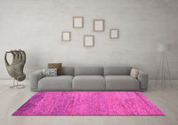 Machine Washable Oriental Pink Modern Rug, wshabs5286pnk