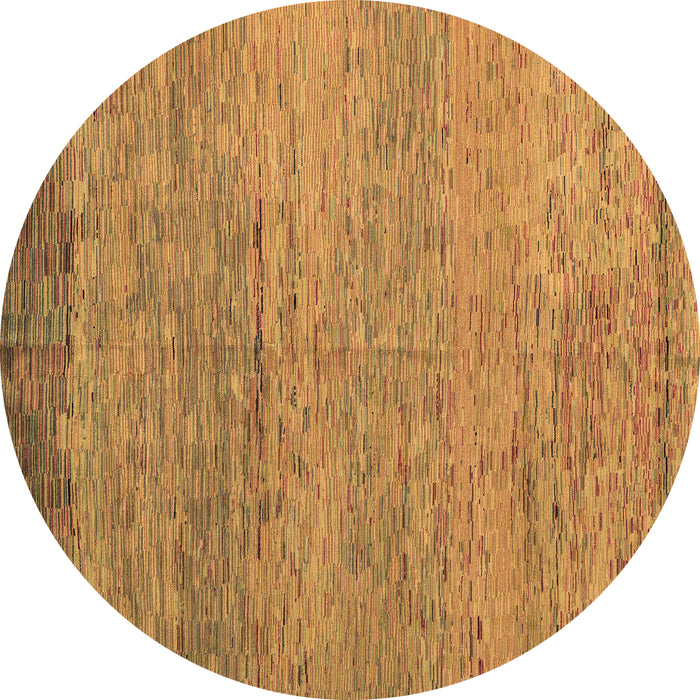 Round Oriental Brown Modern Rug, abs5286brn