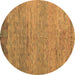 Round Oriental Brown Modern Rug, abs5286brn