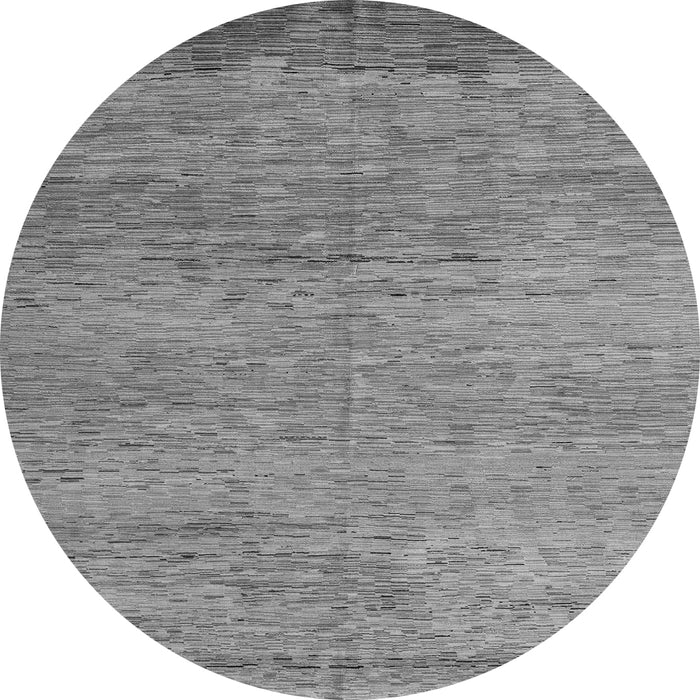 Round Machine Washable Oriental Gray Modern Rug, wshabs5286gry