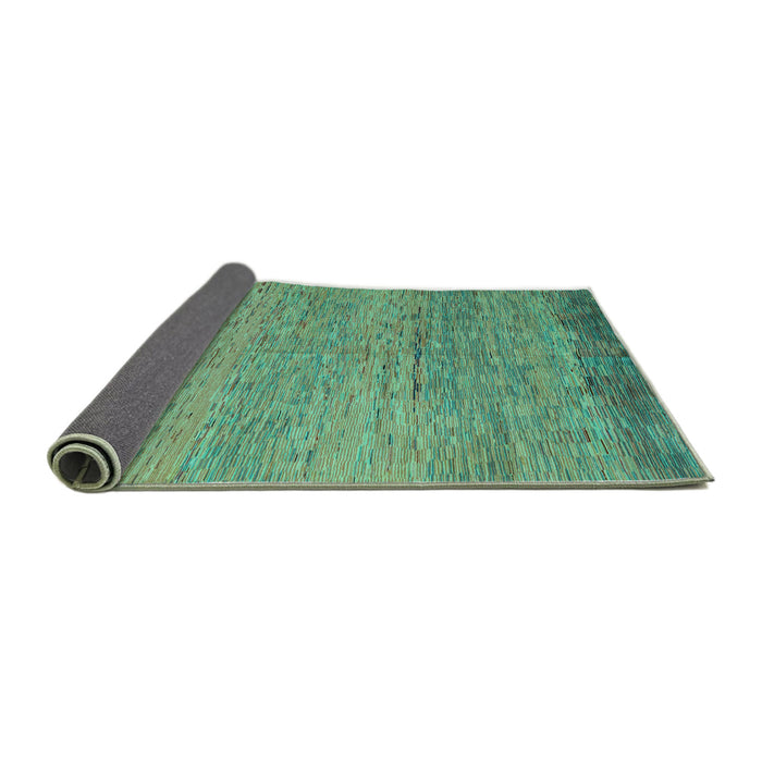 Sideview of Oriental Turquoise Modern Rug, abs5286turq