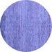 Round Oriental Blue Modern Rug, abs5286blu