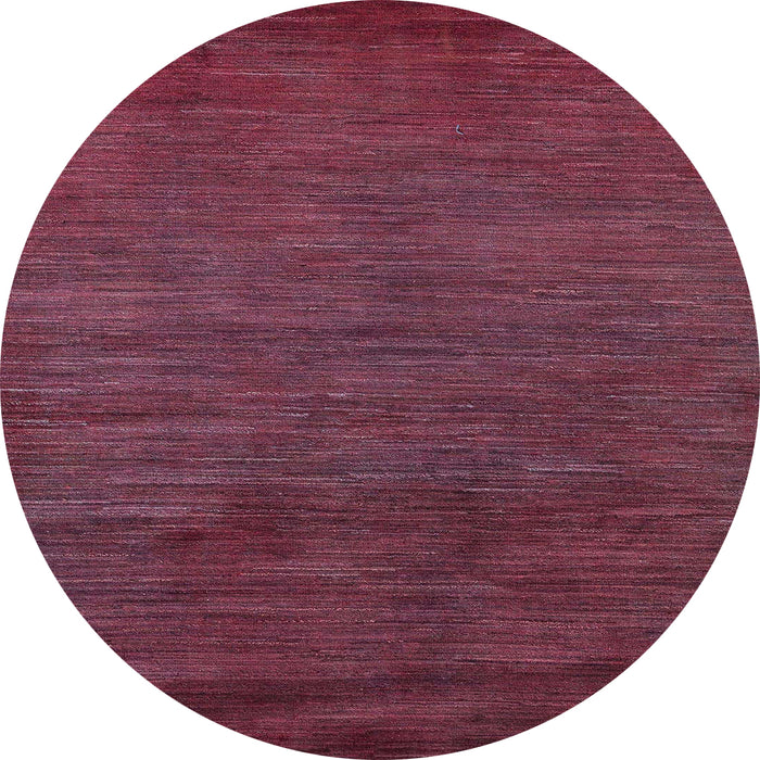 Round Machine Washable Abstract Pink Rug, wshabs5287