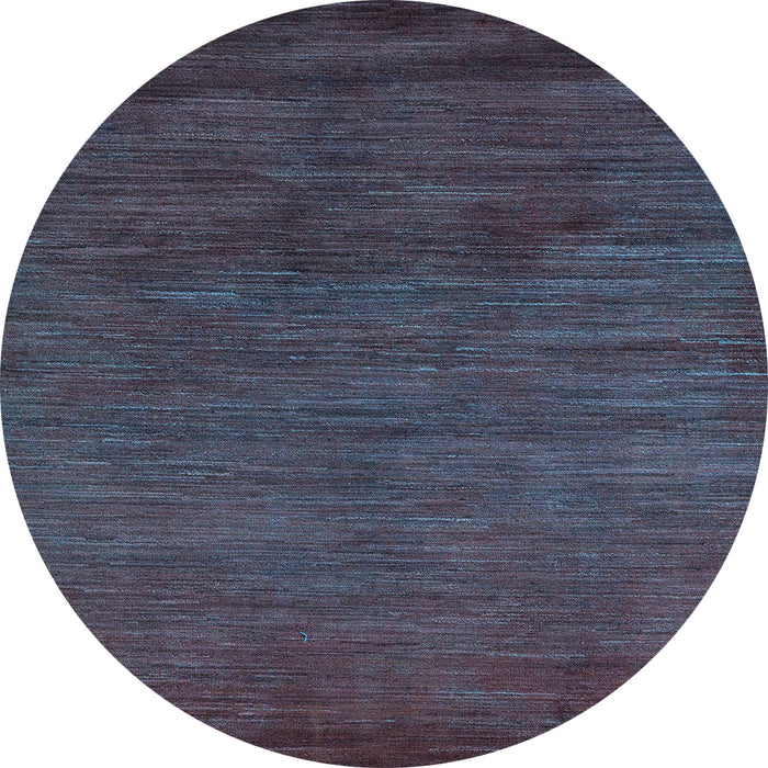 Round Machine Washable Oriental Light Blue Modern Rug, wshabs5287lblu