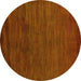 Round Oriental Yellow Modern Rug, abs5287yw