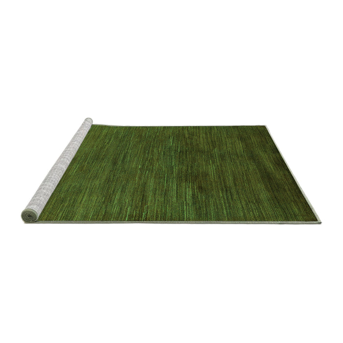 Sideview of Machine Washable Oriental Green Modern Area Rugs, wshabs5287grn