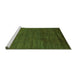 Sideview of Machine Washable Oriental Green Modern Area Rugs, wshabs5287grn