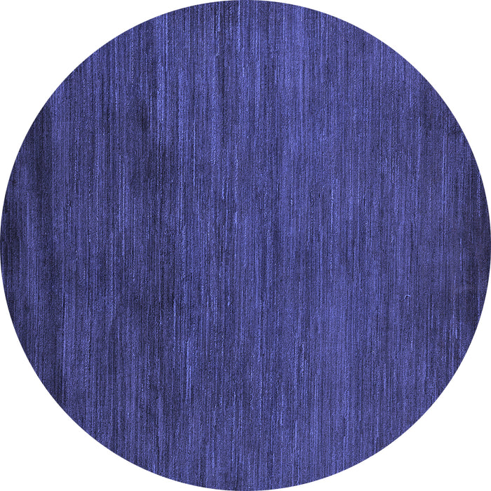 Round Machine Washable Oriental Blue Modern Rug, wshabs5287blu