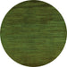Round Oriental Green Modern Rug, abs5287grn