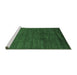 Sideview of Machine Washable Oriental Emerald Green Modern Area Rugs, wshabs5287emgrn