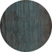 Round Oriental Turquoise Modern Rug, abs5287turq