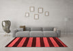 Modern Red Washable Rugs