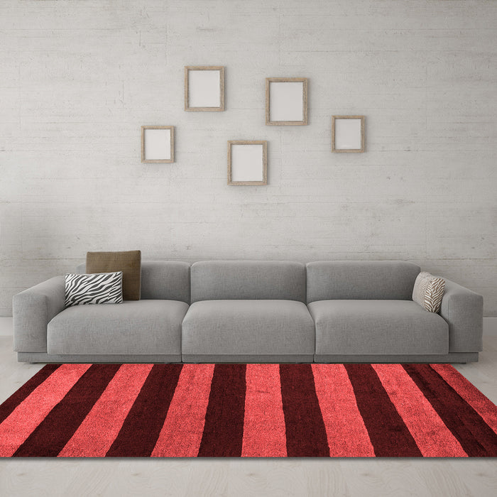 Modern Red Washable Rugs