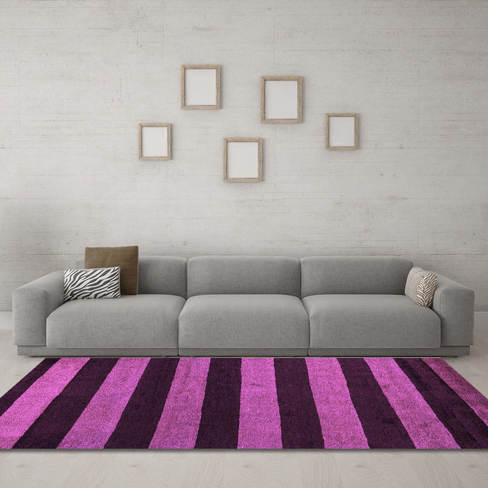Machine Washable Oriental Purple Modern Area Rugs in a Living Room, wshabs5288pur