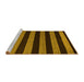 Sideview of Machine Washable Oriental Yellow Modern Rug, wshabs5288yw