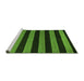 Sideview of Machine Washable Oriental Green Modern Area Rugs, wshabs5288grn