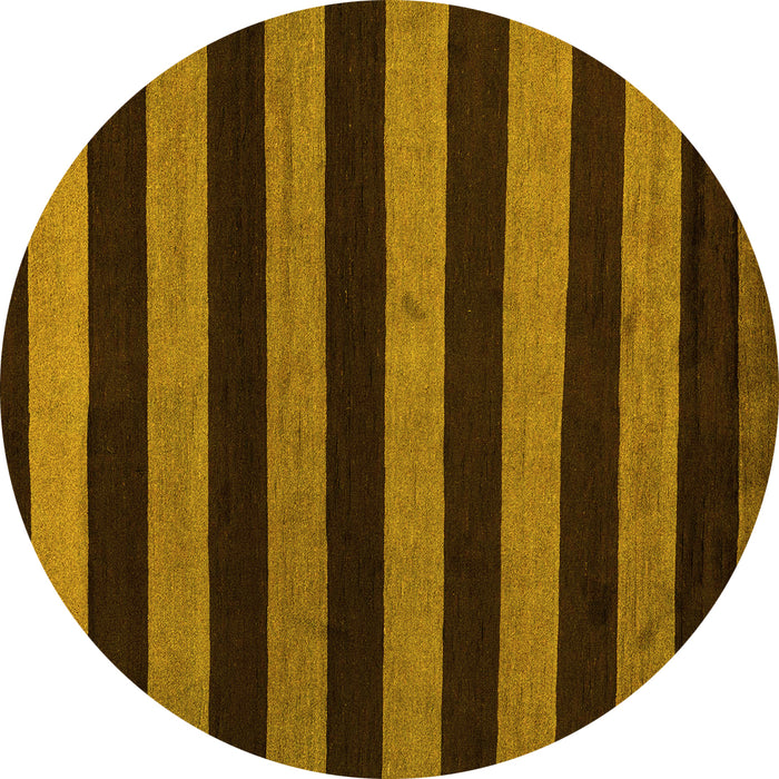 Round Oriental Yellow Modern Rug, abs5288yw