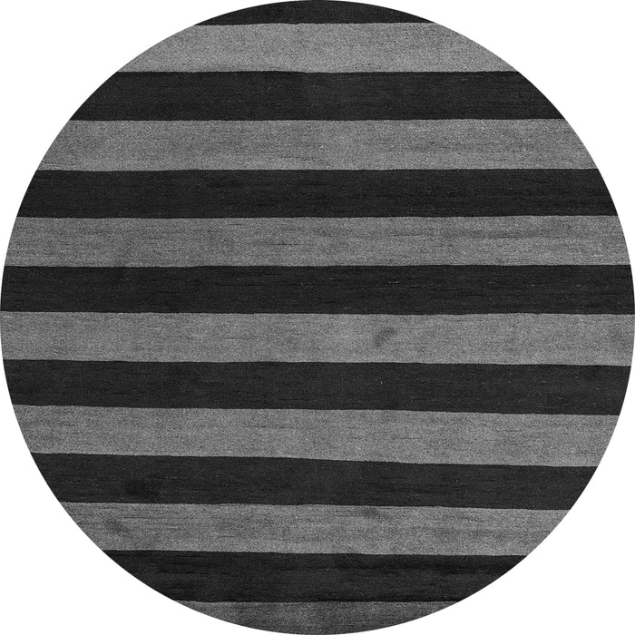 Round Machine Washable Oriental Gray Modern Rug, wshabs5288gry