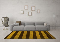 Machine Washable Oriental Yellow Modern Rug, wshabs5288yw