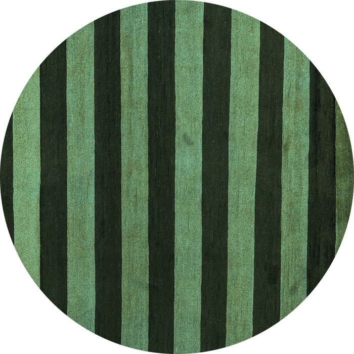 Round Oriental Turquoise Modern Rug, abs5288turq
