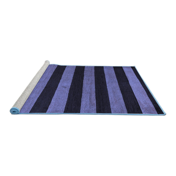 Sideview of Machine Washable Oriental Blue Modern Rug, wshabs5288blu
