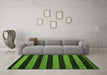 Machine Washable Oriental Green Modern Area Rugs in a Living Room,, wshabs5288grn