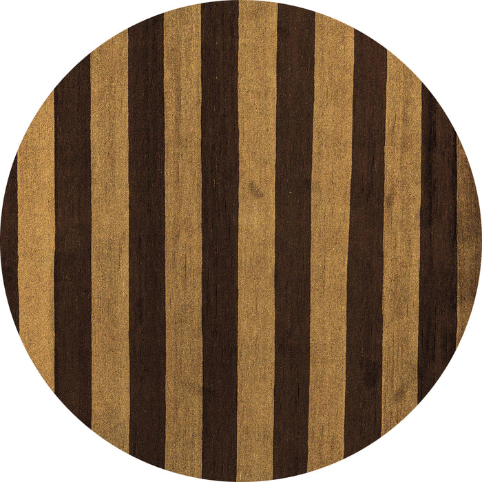 Round Oriental Brown Modern Rug, abs5288brn