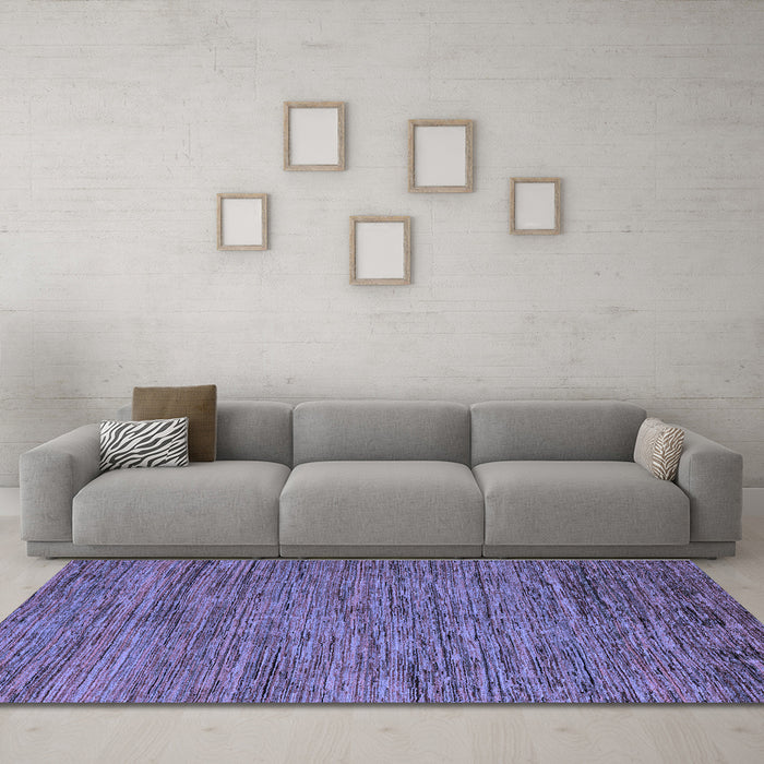 Machine Washable Abstract Blue Modern Rug in a Living Room, wshabs5289blu